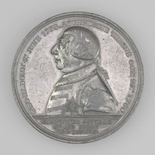 Medal commemorating the Golden Jubilee of the reign of King George III, 1810