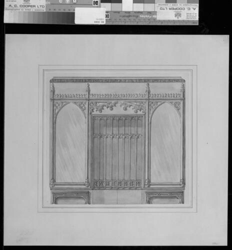 Design for north end of Grand Corridor, Windsor Castle, c. 1827