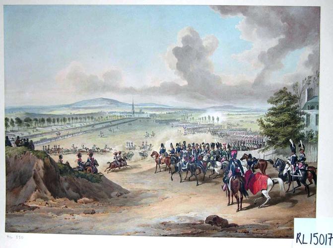 Review of the Paris Garrison by the Comte d'Artois, the Duc d'Angoulême, and the Prince de Condé, 1818