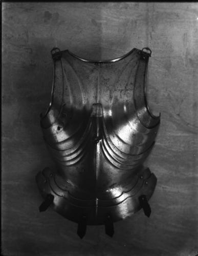 Glass plate negative of a breast plate Glass plate negative of a breast plate