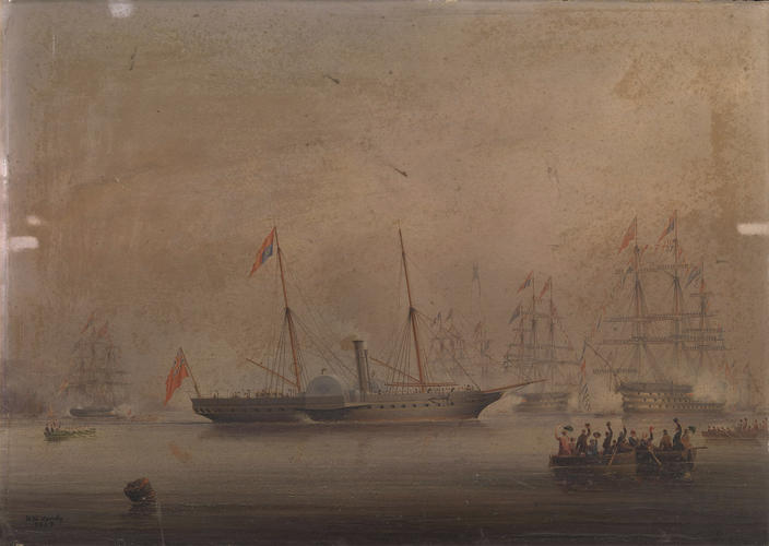 The Royal Yacht in Plymouth Sound, 30 August 1843 The Royal Yacht in Plymouth Sound, 30 August 1843