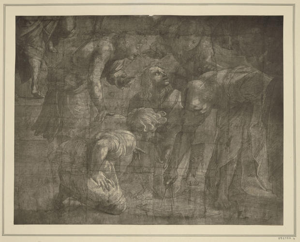 Master: Set of seven photographs of the cartoon for 'The School of Athens'
Item: A detail from the cartoon for 'The School of Athens' Master: Set of seven photographs of the cartoon for 'The School of Athens'
Item: A detail from the cartoon for 'The School of Athens'