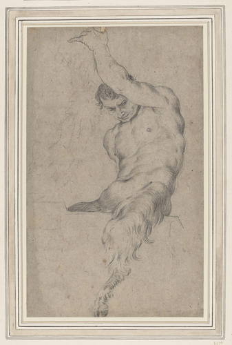 A satyr astride a wall A satyr astride a wall