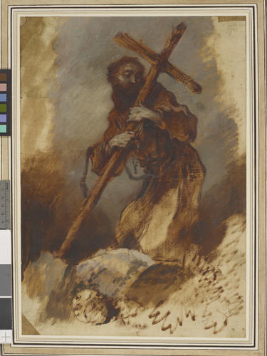 St Francis embracing the Cross