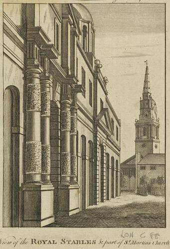 Royal Stables and part of St Martin's Church Royal Stables and part of St Martin's Church