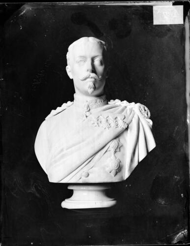 Glass plate negative of a marble bust Glass plate negative of a marble bust