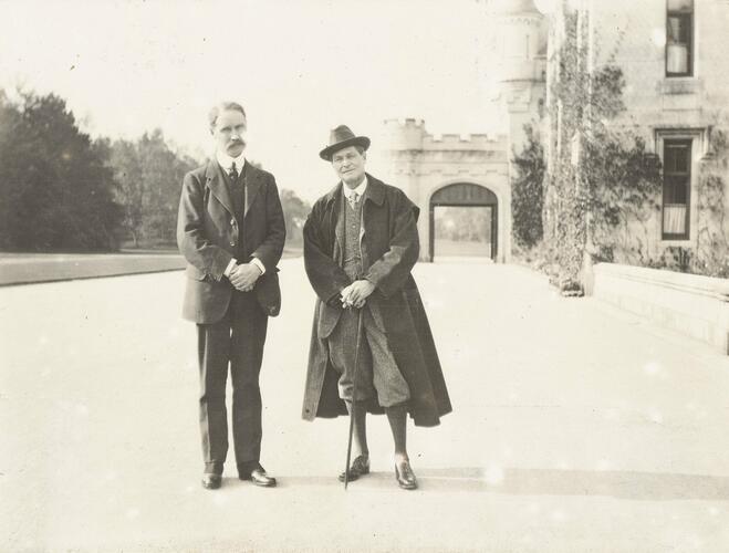 Photograph of Bonar Law and Sir C Matthews at Balmoral, 1912