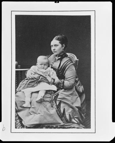 Victoria, Crown Princess of Prussia, with her son, Prince Waldemar, 1868 [in Portraits of Royal Children Vol. 13 1868-69]