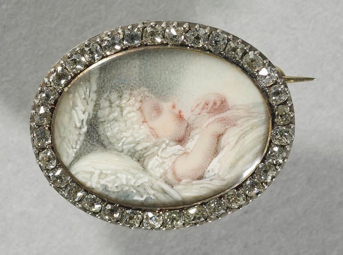 Brooch with a miniature of Princess Charlotte of Wales (1796-1817)