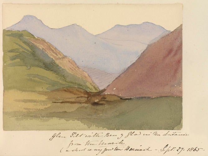 Master: SKETCHES FROM NATURE V. R. 1862 TO 1866
Item: Glen Tilt with Ben y Glo