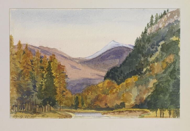 Master: SKETCHES BY QUEEN VICTORIA I
Item: A Highland landscape near Invercauld