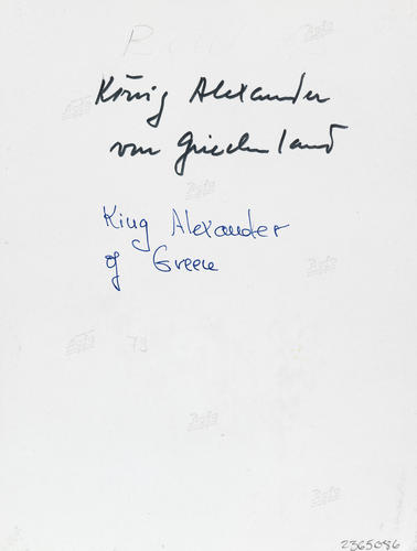 Alexander I, King of the Hellenes (1893-1920) Alexander I, King of the Hellenes (1893-1920)