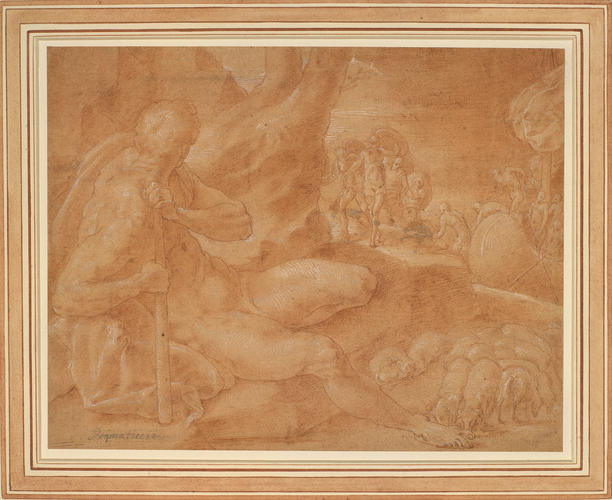 Ulysses and his comrades entering the cave of Polyphemus Ulysses and his comrades entering the cave of Polyphemus