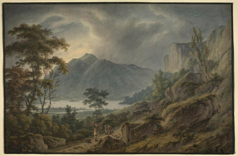 [Keswick Lake & Skiddaw: Dawn 4. am. 1802]