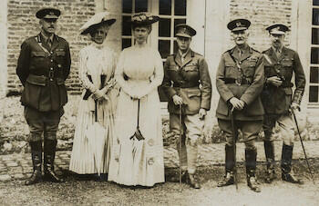 Master: Page 35 of Queen Mary's Album, volume 18, 20 June 1916 to 20 September 1918
Item: Group photograph taken at Rouen, 11 July 1917 Master: Page 35 of Queen Mary's Album, volume 18, 20 June 1916 to 20 September 1918
Item: Group photograph taken at Rouen, 11 July 1917