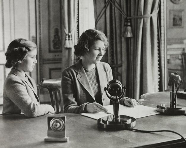Princess Elizabeth's first broadcast during a 'Children's Hour' programme