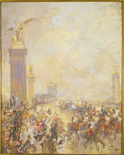 King George V and Queen Mary in Procession in Paris, 21 April 1914