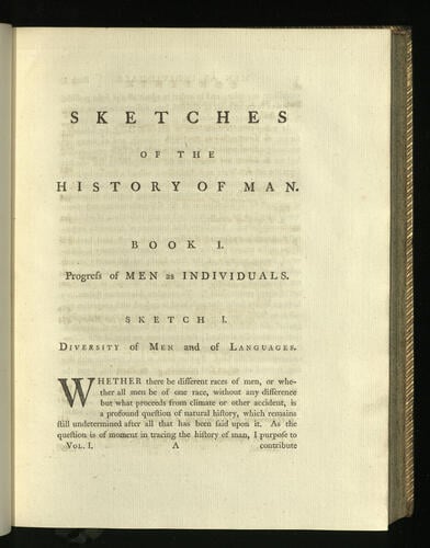 Sketches of the history of man. V. 1 Sketches of the history of man. V. 1