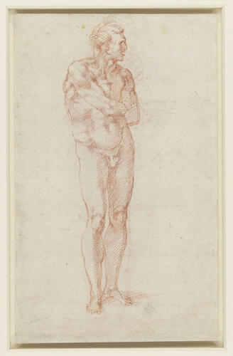 A male nude with proportions indicated A male nude with proportions indicated