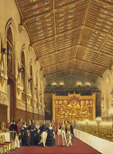 Master: Views of the Interior and Exterior of Windsor Castle
Item: St George's Hall. The Garter Banquet. (1844. )