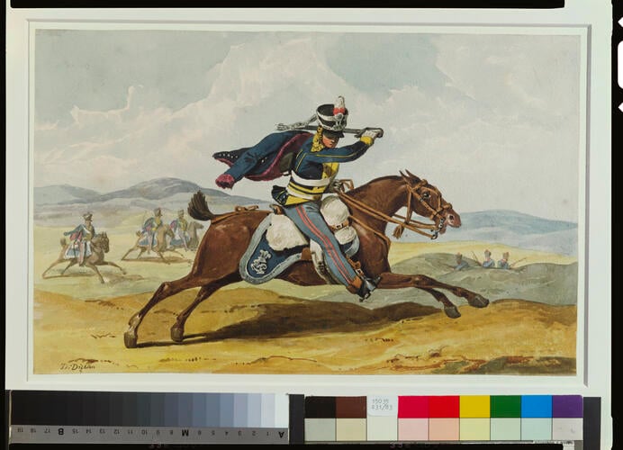British Army. Private, 12th Light Dragoons. About 1812