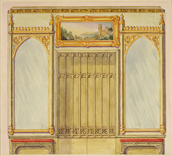 Alternative design for north end of the Grand Corridor, Windsor Castle, approved by His Majesty, 10 May 1828