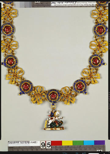 Emperor Alexander II of Russia's collar and badge (Great George) of the Order of the Garter