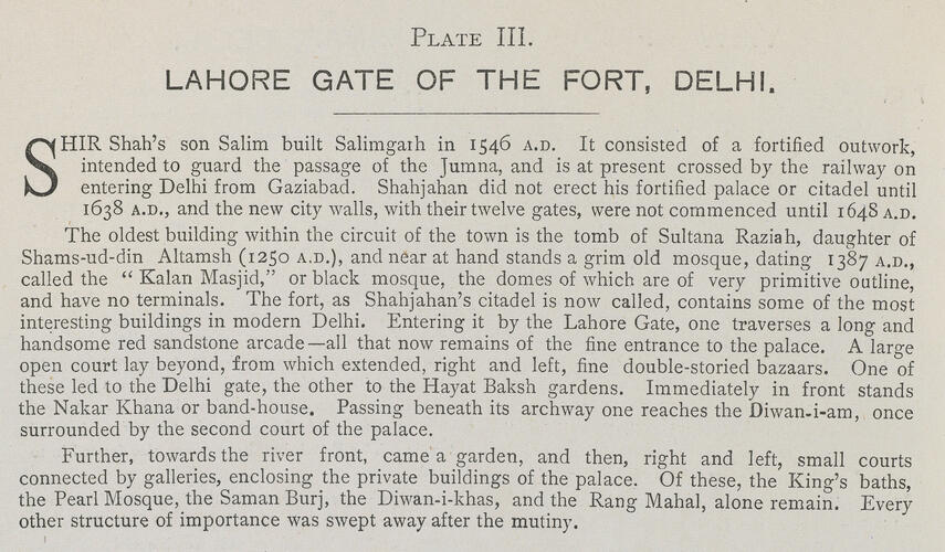 Photographs of Places of Interest in India. Vol. 1. Delhi and Agra