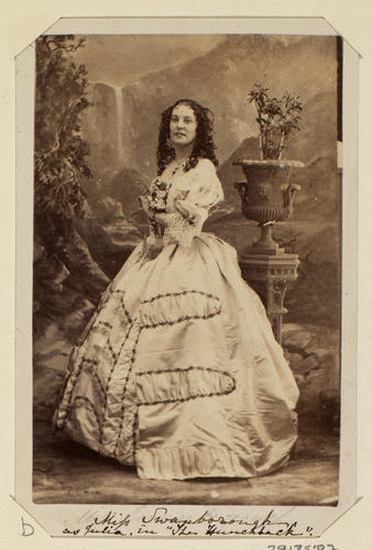 Eleanor Swanborough (1840-93) as Julia in 'The Hunchback' Eleanor Swanborough (1840-93) as Julia in 'The Hunchback'