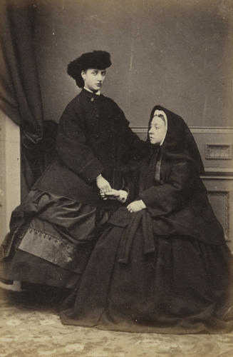Queen Victoria (1819-1901) and Princess Alexandra of Denmark, later Queen Alexandra (1844-1925)