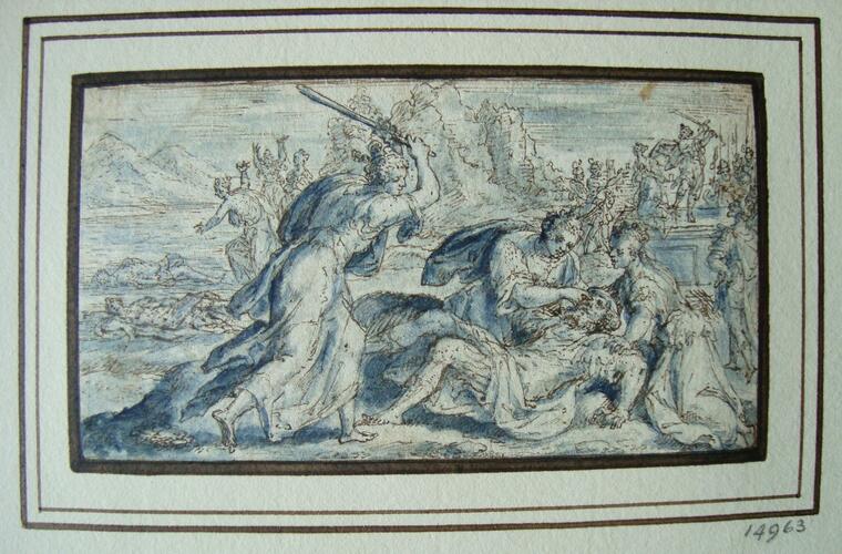 Hecuba putting out the eyes of Polymestor
