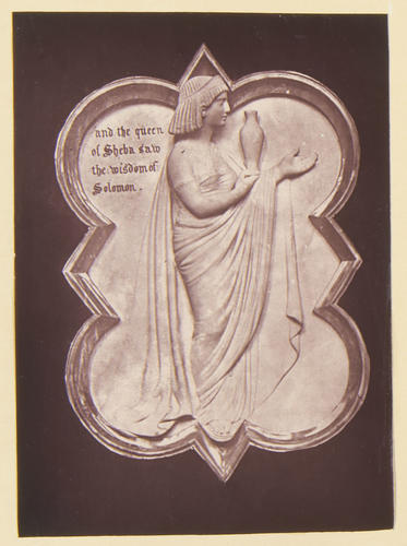 A bas-relief of The Queen of Sheba: Albert Memorial Chapel, Windsor