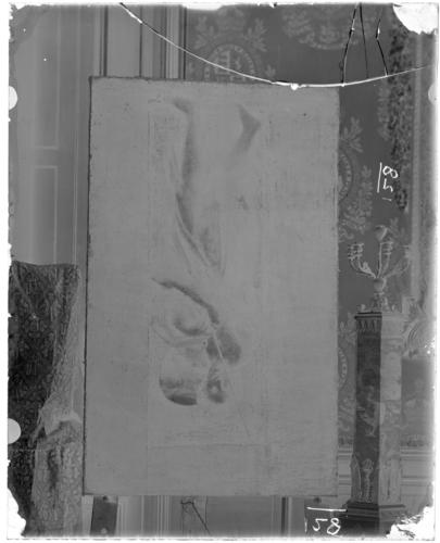 Glass plate negative of a painting of St John the Baptist Glass plate negative of a painting of St John the Baptist
