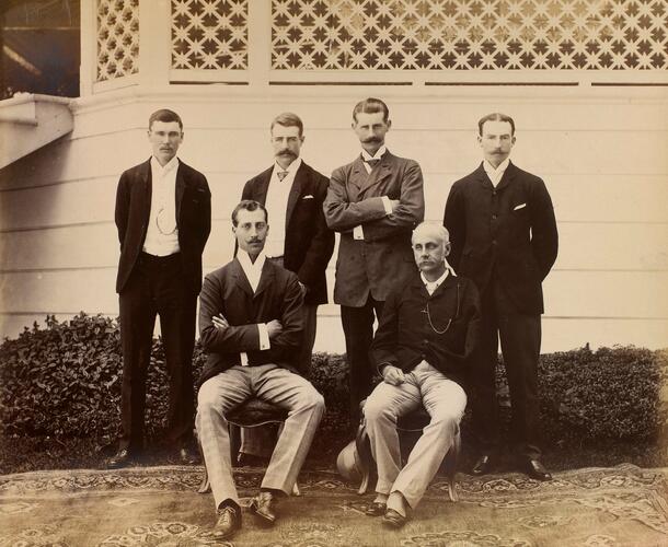 Duke of Clarence & Avondale in India, 1889-90: Group Portrait with Prince Albert Victor and Colonel Sir Edward Breadford Duke of Clarence & Avondale in India, 1889-90: Group Portrait with Prince Albert Victor and Colonel Sir Edward Breadford