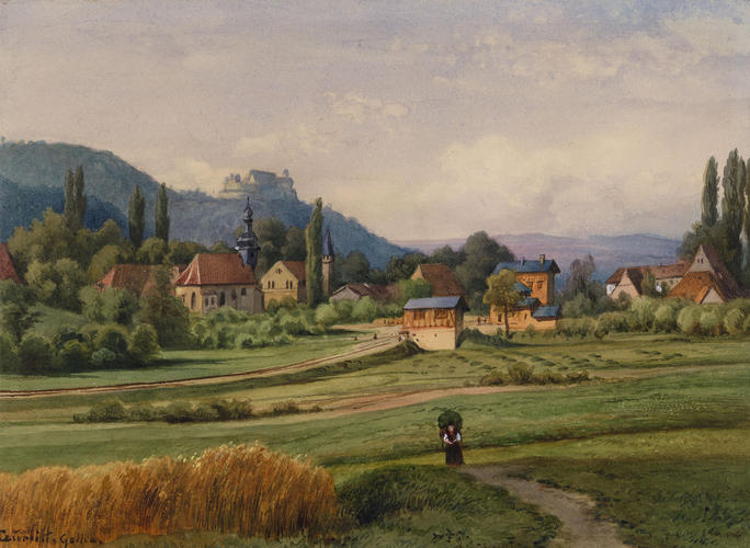 Oeslau with distant view of the Veste Coburg Oeslau with distant view of the Veste Coburg