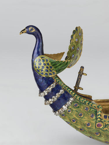 Peacock barge inkstand