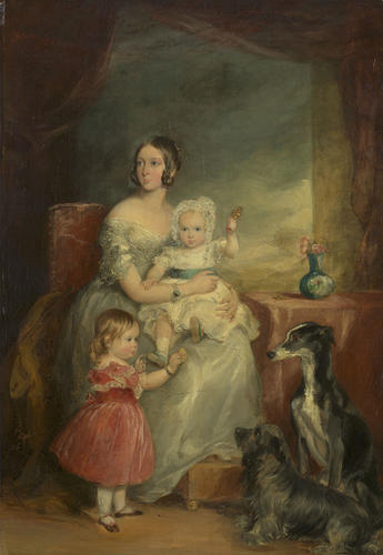Queen Victoria (1819-1901) with Victoria, Princess Royal (1840-1901), and Albert Edward, Prince of Wales (1841-1910)