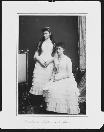 Princess Irene and Princess Alix of Hesse, Osborne 23rd July 1885 [in Portraits of Royal Children Vol. 34 1885-1886]