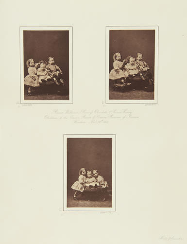 Prince William, Princess Charlotte, and Prince Henry, children of the Crown Prince and Crown Princess of Prussia, Windsor 1863
