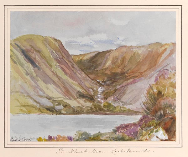 Master: Queen Victoria's Sketchbook 1855-1860
Item: The Black - Burn - Loch Muick