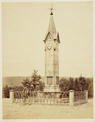 'Der Obelisk bei Oberhof'; Obelisk in the town of Oberhof 'Der Obelisk bei Oberhof'; Obelisk in the town of Oberhof