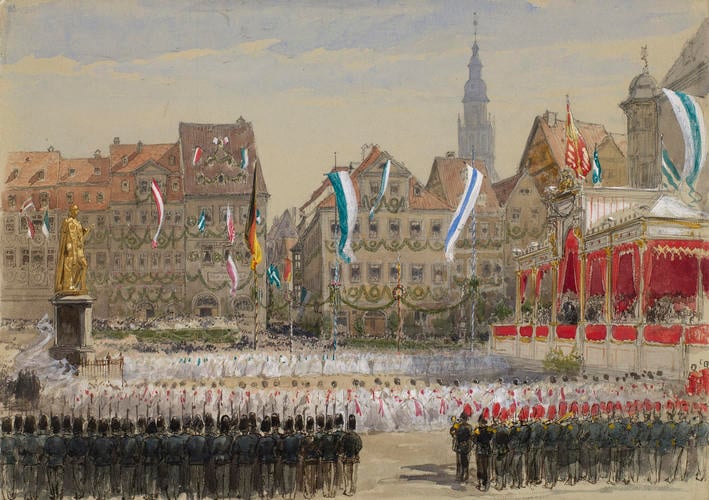 The unveiling of the statue of the Prince Consort at Coburg, 26 August 1865 The unveiling of the statue of the Prince Consort at Coburg, 26 August 1865