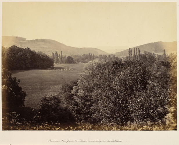'Rosenau- View from the Terrace, Lanterberg [sic] in the distance'
