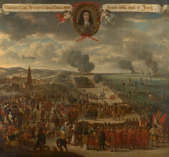 The Departure of Charles II (1630-1685) from Scheveningen