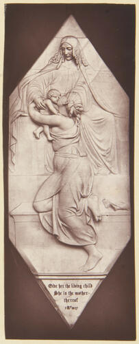 A bas-relief of Justice as depicted by Deborah under a palm tree: Albert Memorial Chapel, Windsor