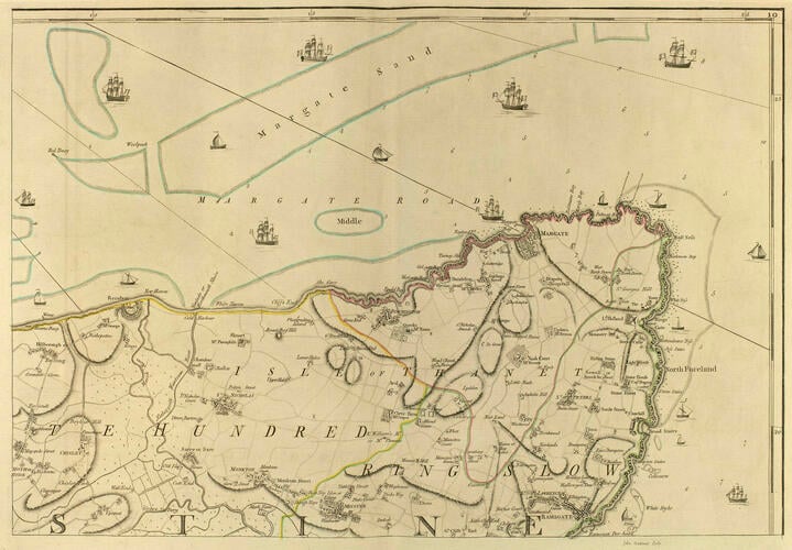 A TOPOGRAPHICAL MAP OF THE COUNTY OF KENT IN TWENTY FIVE SHEETS ON A SCALE OF TWO INCHES TO A MILE, FROM AN ACTUAL SURVEY. .