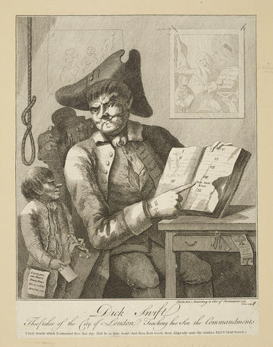 Dick Swift, Thieftaker of the City of London, Teaching his son the Commandments Dick Swift, Thieftaker of the City of London, Teaching his son the Commandments
