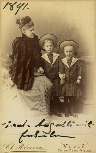 Grand Duchess Elisabeth Mavrikievna, Prince John Constantinovich and Prince Gabriel Constantinovich Grand Duchess Elisabeth Mavrikievna, Prince John Constantinovich and Prince Gabriel Constantinovich