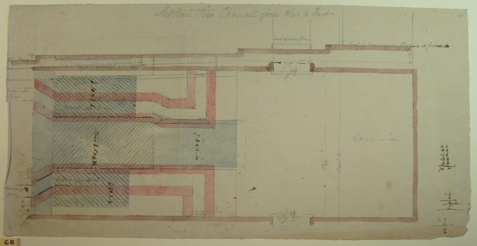 St Mildred's church, Whippingham; plan of the chancel aisle St Mildred's church, Whippingham; plan of the chancel aisle