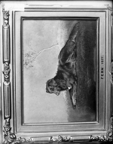 Glass plate negative of a painting Glass plate negative of a painting